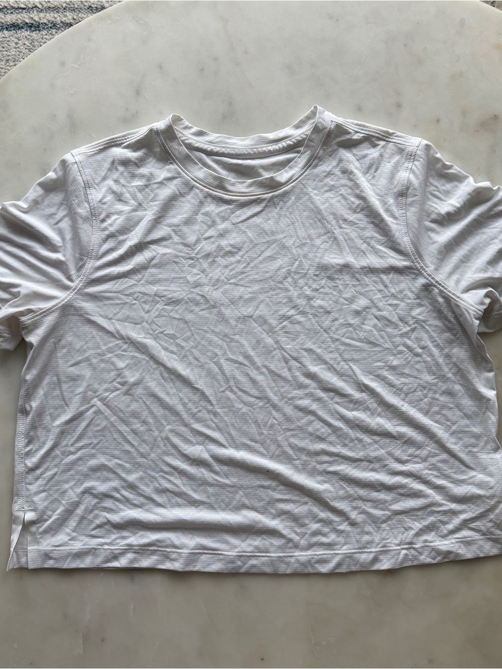 Lululemon White Crewneck Tee